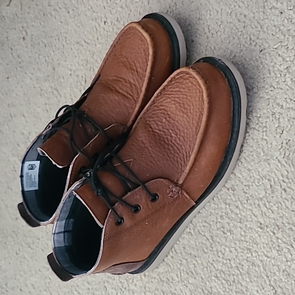 Toms Men's Brown Leather Boots - Picture 1 of 7